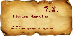 Thiering Magdolna névjegykártya